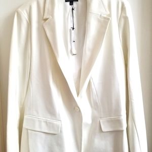 Plus Size White Jacket